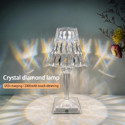 Diamond Table Lamp crystal shutters Acrylic Lamp Desk Lamps