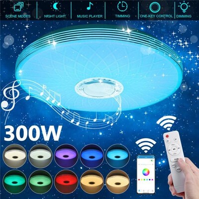 300W Modern RGB LED Ceiling Light Home Lighting APP bluetoot