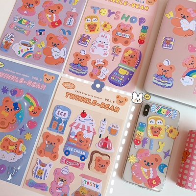 Lovely Twinkle Bear Stickers Scrapbooking Decorative Sticke