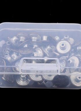 50 Sets Snap Fasteners Spring Press Studs Buttons Sew on