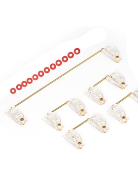 DUROCK Transparent Gold Plated PCB Screw in Stabilizers 2u