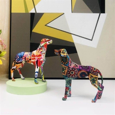 8inch Dog Figurine Model Animal Statue 3D Bright Colored