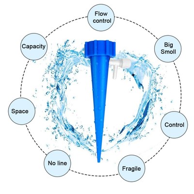 12pcs/set Useful Self Watering Adjustable Stakes System Vac
