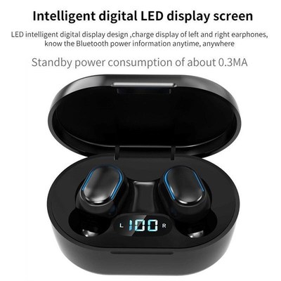 E7S Wireless Earphones Bluetooth Noise Cancelling LED Displ