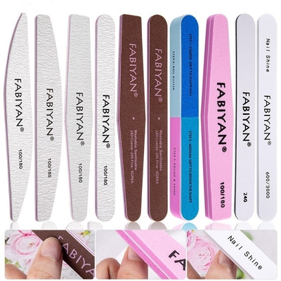 UV Gel Polish Manicure Tool Sandpaper Nail File Lime 100/18