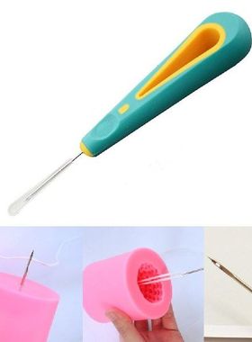 1Pc Iron Stitcher Sewing Awl Shoes Bags Hole Hook DIY