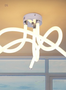 LED Acrylic Ceiling Light Geometric Modern Indoor Bend Light