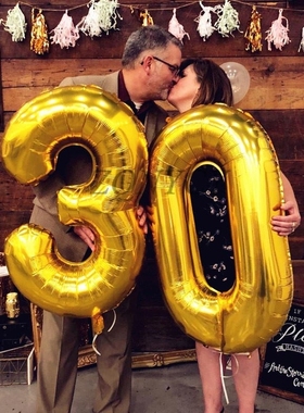 32inch 1Pcs Foil Balloon Number 0 1 2 3 4 5 6 7 8 9 Boys Gir