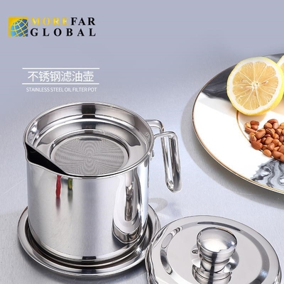 2L Kitchen Cooking Tool Oil Filter Storage Can Grease Strain