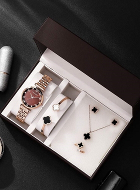 Womens luxury birthday Watch Gift Box +exquisite jewelr