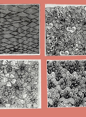 Polymer Clay Texture Stamp Sheets Tools Supplies Kits DIY E