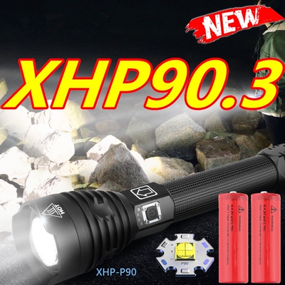 Super Powerful 90000LM Xlamp XHP90.3 XHP70.2 LED Flashlight