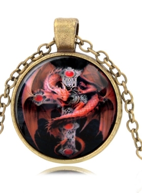 Wish speed sell tong dragon around the cross time gem glass