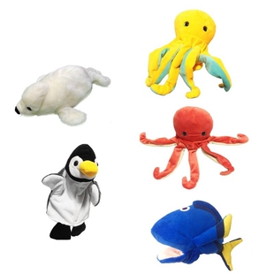 Marine Animal Hand Puppet Penguin Octopus Seal Plush Glove