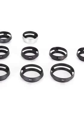 37 39 40.5 43 46 49 52 55 58mm Black Vented Curved Metal Ca