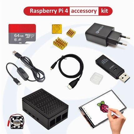 Raspberry pi 4 case ABS black kit designed for Raspberry Pi
