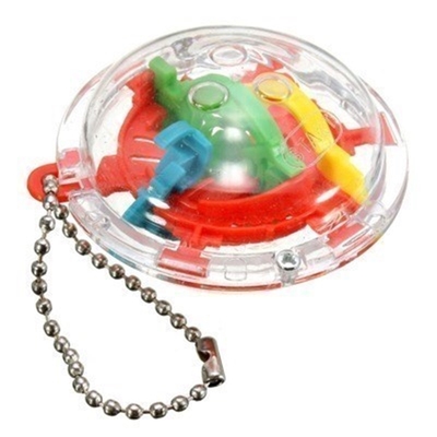 Puzzle Toys Mini 3D Maze UFO Key Chain Educational Toy Ball