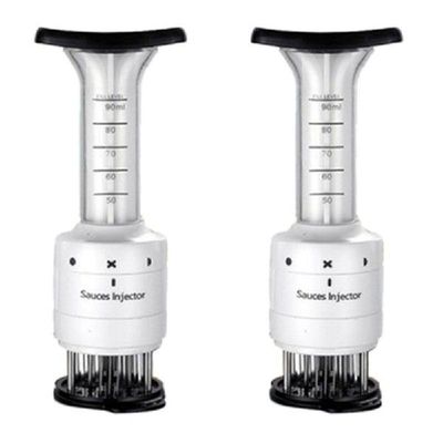 Promotion! 2Pcs Beef Meat Marinade Injector Stainless Steel