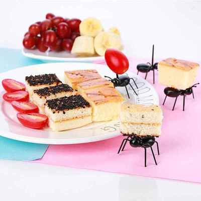 12pcs Ant Toothpicks Kawaii Ant Fruit Fork Cake Dessert