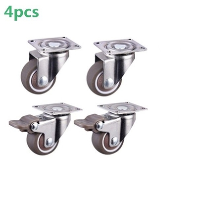 Soft Swivel Rubber Wheels, Silver for Platform Trolley,