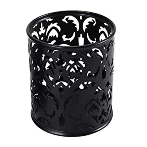 1PC Pencil Holders Metal Hollow Pencil Pen Pot Holder Storag