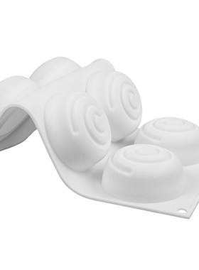 3D Circular Vortex Silicone Soap Mold 6 Cavity Mousse Cake M