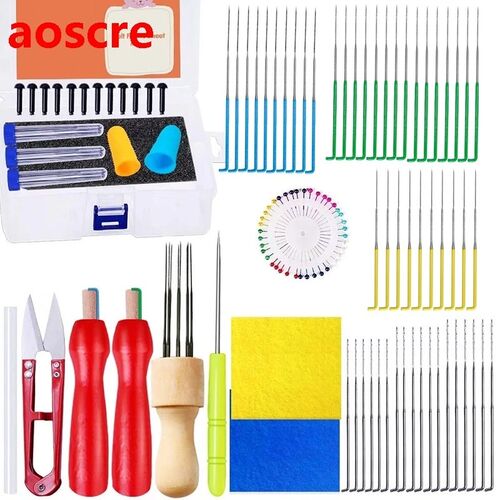 95Pcs Needle Felting Tools Kit With Holder Foam Mat, Instruc