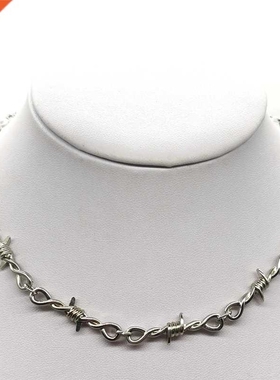 Small wire Brambles Iron Unisex Choker Necklace Women Hip-h