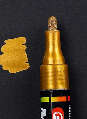 1Pcs Water-based Paint Metal Marker Pens Sharpie 3.0mm Gold
