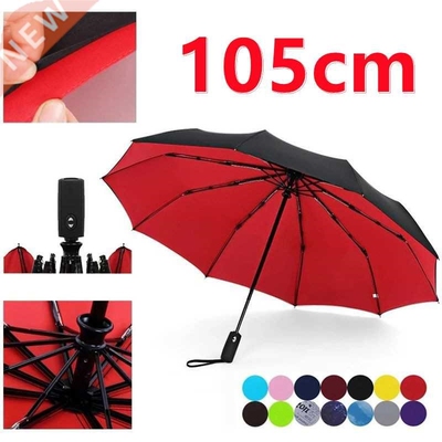 Paraguas de doble capa para hombre y mujer, sombrilla autom