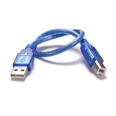 Blue 30cm USB 2.0 Printer Cable Type A Male to Type B Male S
