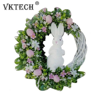 2022 Happy Easter Bunny Garland Home Outdoor Garden Door
