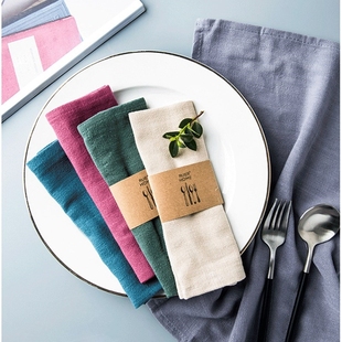 High-grade Plain Cotton Linen Napkins Tea Towels Good Water