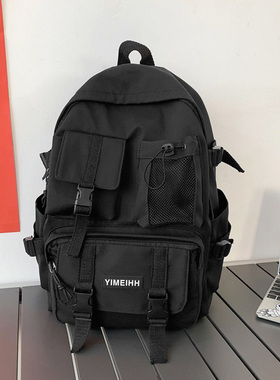 Multiple Pocket Backpack Men  Insert Buckle Designer Bag Tee