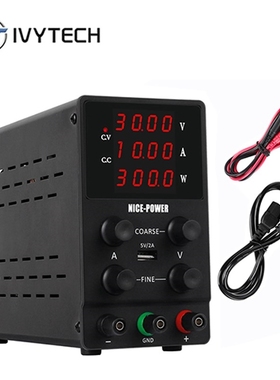 New Adjustable USB DC Laboratory 30V 10A Regulated Power Sup