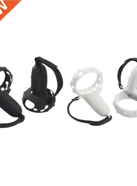 Sweat Proof Silicone Controller Grip Cover + Knuckle Strap f