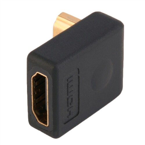 90 DEgREE HDMI A MAlE to FEMAlE PoRt ADAPtER RIgHt AnglE Ext