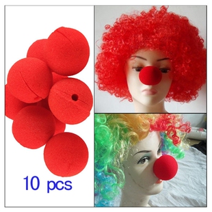 10pcs Red Sponge Clown Nose Cosplay Props Party Funny Stage