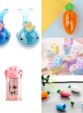 Cute Carrot mechanical Pencil Sharpener With Eraser For Penc