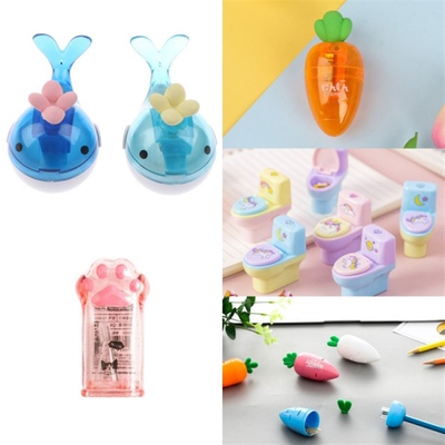 Cute Carrot mechanical Pencil Sharpener With Eraser For Penc