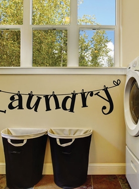 Creative Laundry room decoration wall sticker bathroom backg