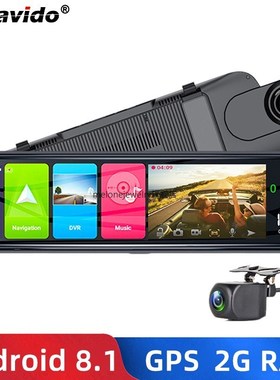 10"  Rearview rror DVR 4G ADAS Android GPS Navigation F