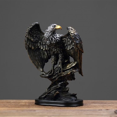 Resin European Eagle Statue Feng Shui Richness Animal