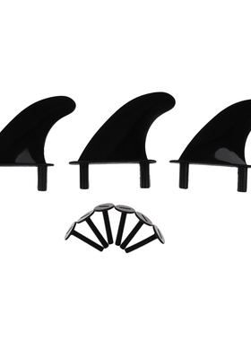 3Pcs Performance Plastic Soft op Surfboard Fins + Replacet 6