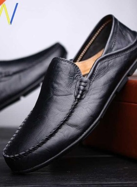 for Flats Men Mens man Casual Shoes Loafers Genuine Leather
