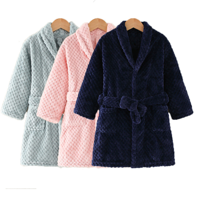 Kids Bathrobe for Girl Winter Pajamas for Children Bath Towe