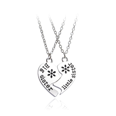 Two piece Necklace The Best Sister And Sister Pendant Neckl