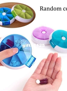 New Weekly Rotating Sort Pillbox Travel Pill Container Pills