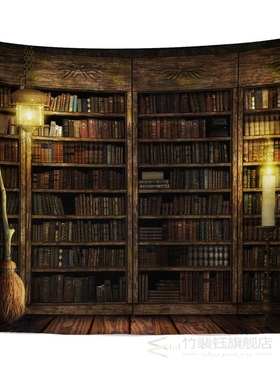 Tapestry Fireplace and Bookshelf Style Warm Feeling Beautifu