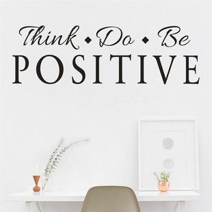 60cm x20cm Think Do Be Positive Vinyl Quote Wall Sticker Wo